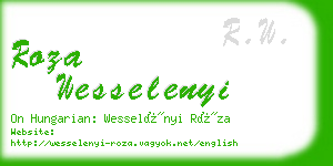 roza wesselenyi business card